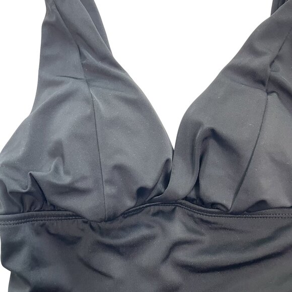 Time Tru Black One Piece Swimsuit Swim Wear Padded Size 8 to 10 Black u - Picture 5 of 7
